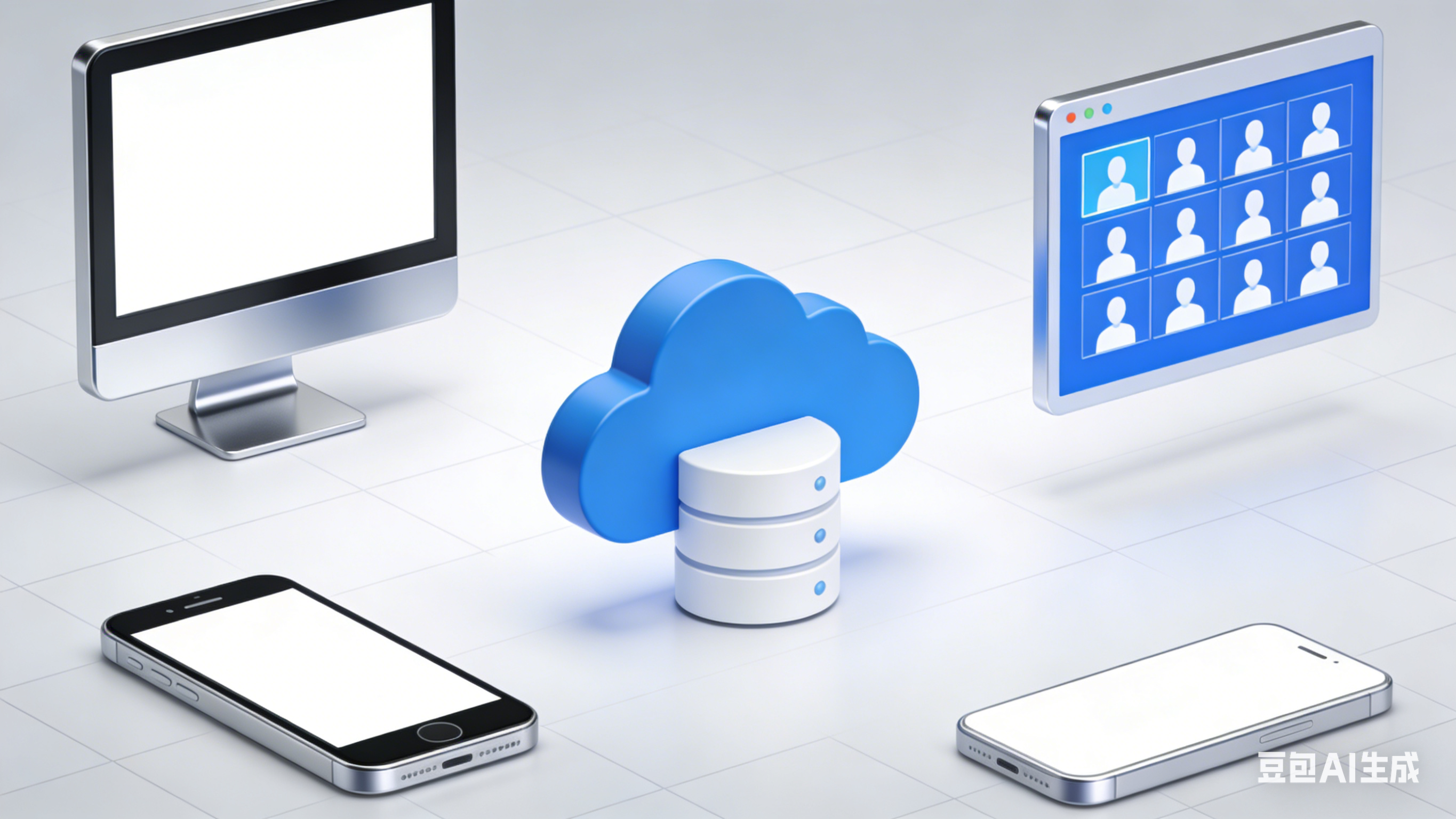 Remote work team collaboration scene with laptops and meeting